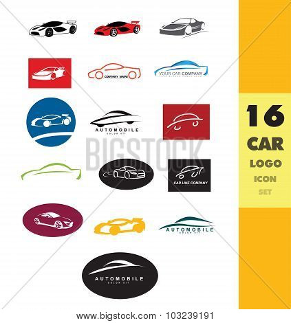 Car Shape Logo Set