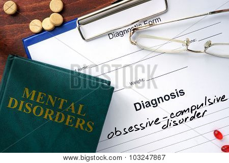 Obsessive-compulsive disorder concept.