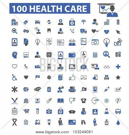 100 health care icons