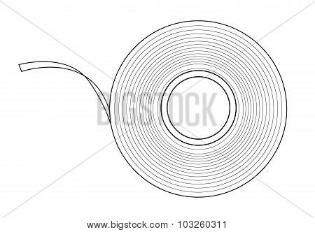 Insulation tape. Contour