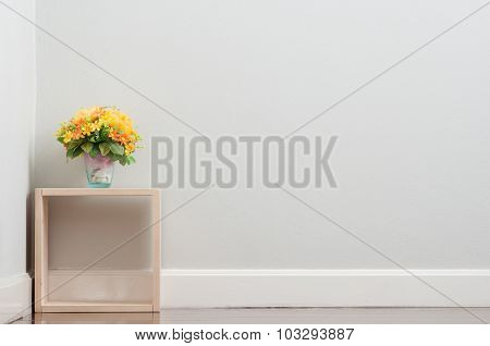 Artificial flower on the box.