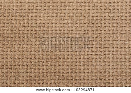 Background of brown fabric texture, close up.