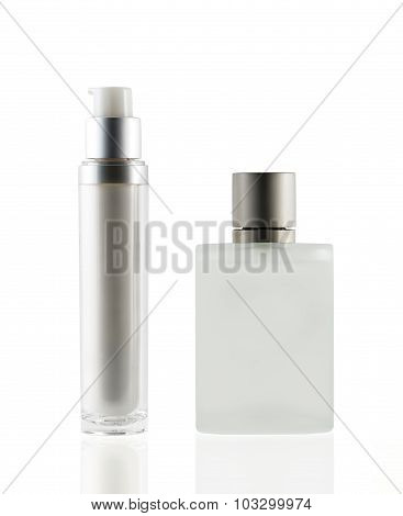 Perfume Bottle Isolated White Background, Use Clipping Path.
