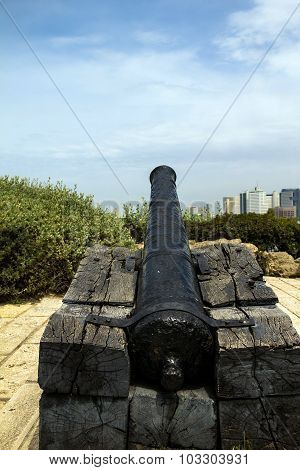 Napoleon`s Gunnery In Old Jaffa. Israel.
