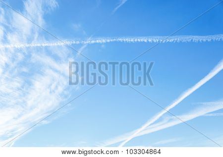 Blue sky with clouds background