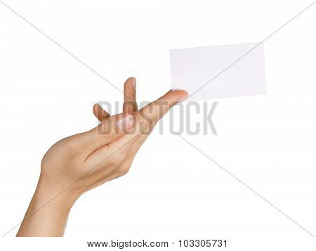 Hand Holding/ Giving Business Card