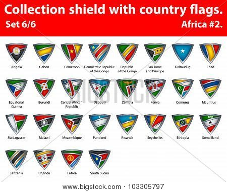 Collection shield with country flags. Part 6 of 6