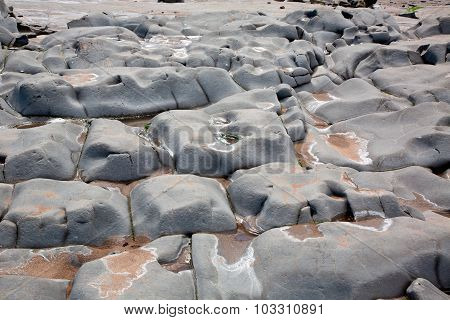 Jurassic Period Lias Stone On Doniford Beach, Exmoor, Uk