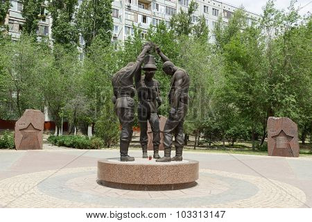 Monument to Soviet soldiers internationalists who fought in Afghanistan