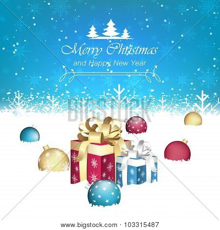 Merry Christmas and Happy New Year vector illustration