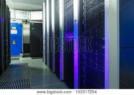 Room Data Center Rows Of Computer Equipment
