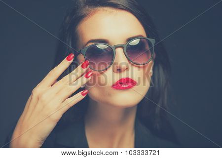 Beauty Portrait Retro Looking Colors