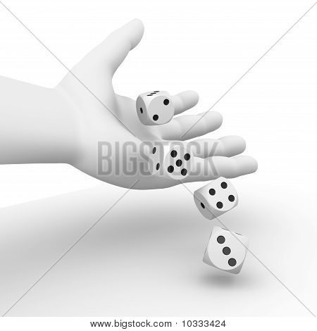 Dés roulant d'une main