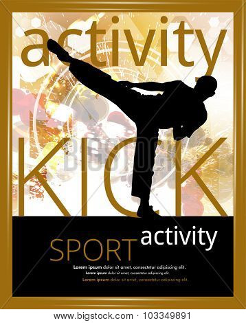 Karate training, vector