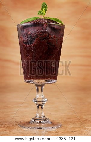 Acai Pulp In Glass With Fresh Mint
