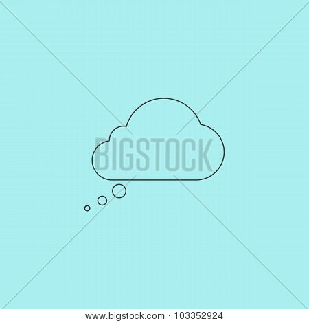 cloud thought Vector icon