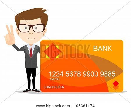 man with credit card for use in advertising