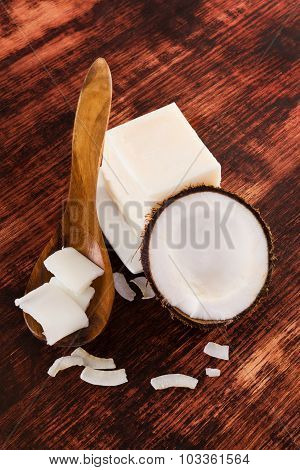 Coconut Oil Background.