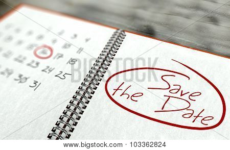 Save The Date Important Day, Calendar Concept