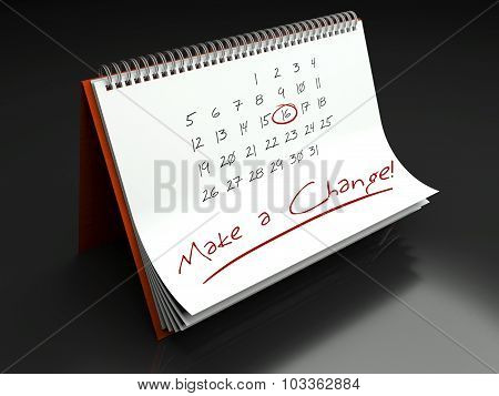 Make A Change Important Day, Calendar Concept