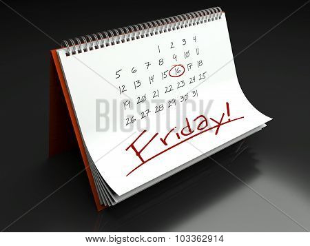 Friday Important Day, Calendar Concept
