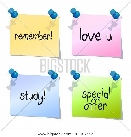 post-it note con testo