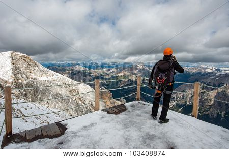 Climbing, Le Tofane Mountain, Dolomites