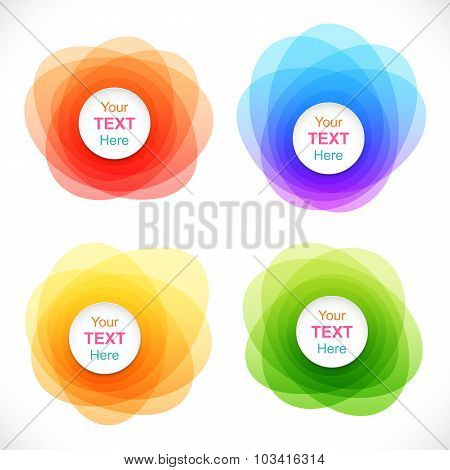 Set of colorful round abstract banners