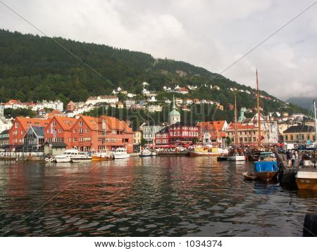 Norsko. Bergen Port