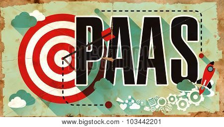 PAAS Word on Poster in Grunge Design.