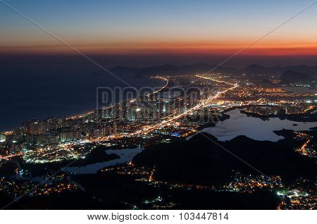 Barra da Tijuca at Night