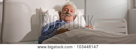Elder Man In Bed