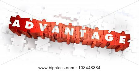 Advantage - White Word on Red Puzzles.