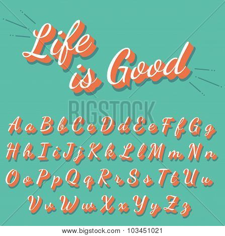 Calligraphy Retro Alphabet Collection