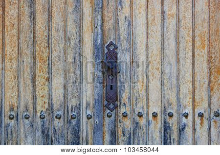 Old door handle lock