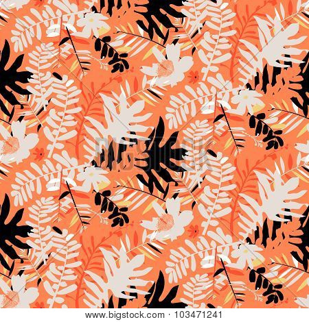 Tropical floral pattern