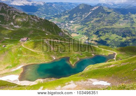 Aerial View Of Eisee Near Brienzer Rothorn