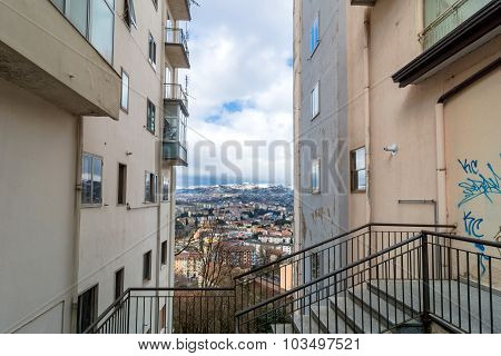 Panoramic Day View Of Potenza, Italy