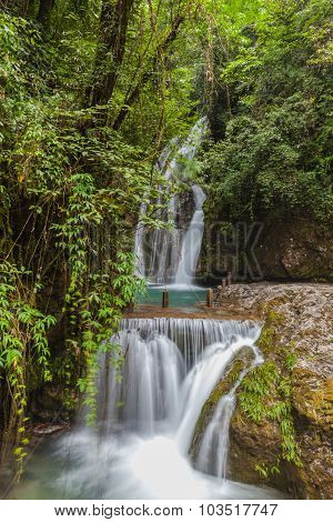 Waterfall In Qingcheng Back Mountain