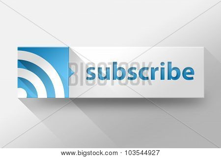 3D Subscribe Blog Or Website Flat Design, Illustration