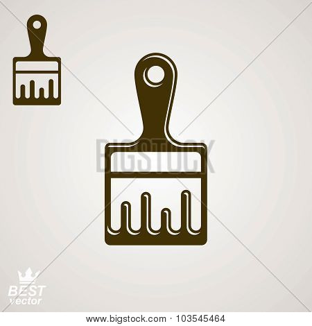 Stylized Vector Repair Instrument, Paint Brush For Whitewash, Includes Additional Version.