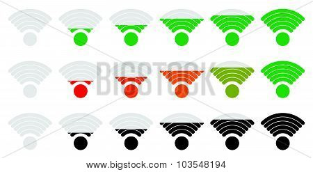 Signal Strength Indicator Set With Adjustable Opacity Mask.