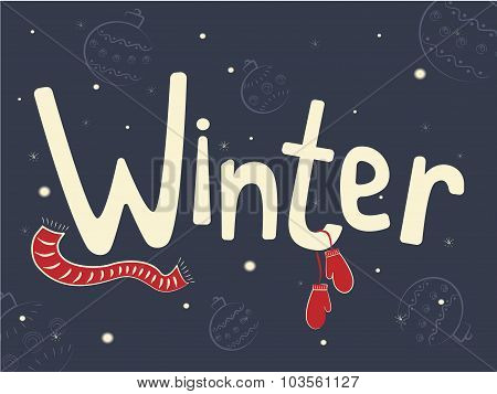 Winter background with snow