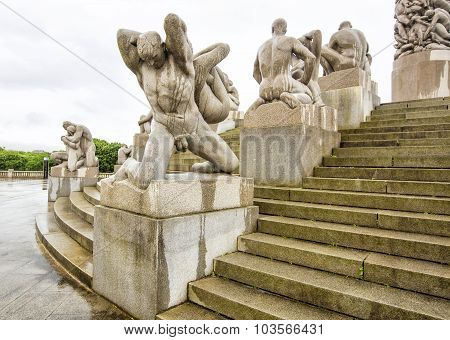Sculpture in Vigeland park Oslo.