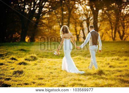 beautiful couple walking