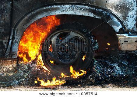 Bil brand detaljer