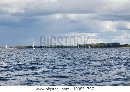 Sailboats On Lake