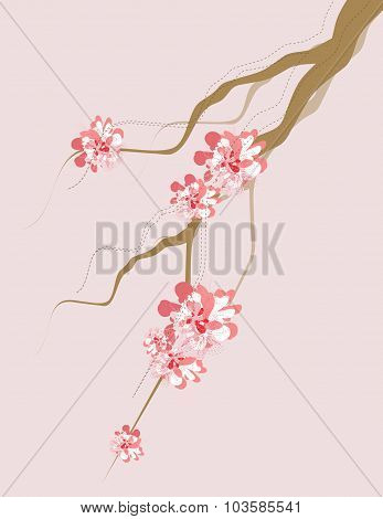 Artistic Tree Branch And Blossom