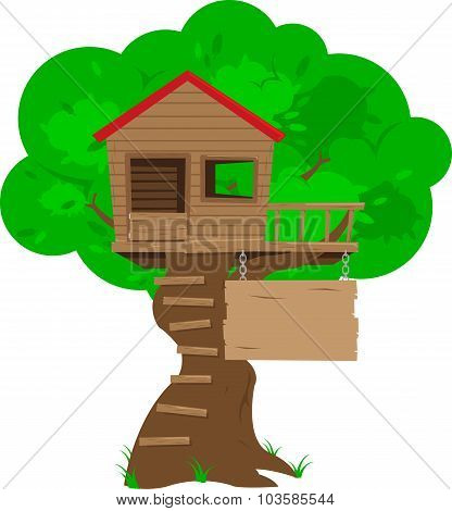 Colorful Cartoon Tree House