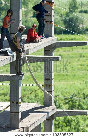 Extreme sports Ropejumping